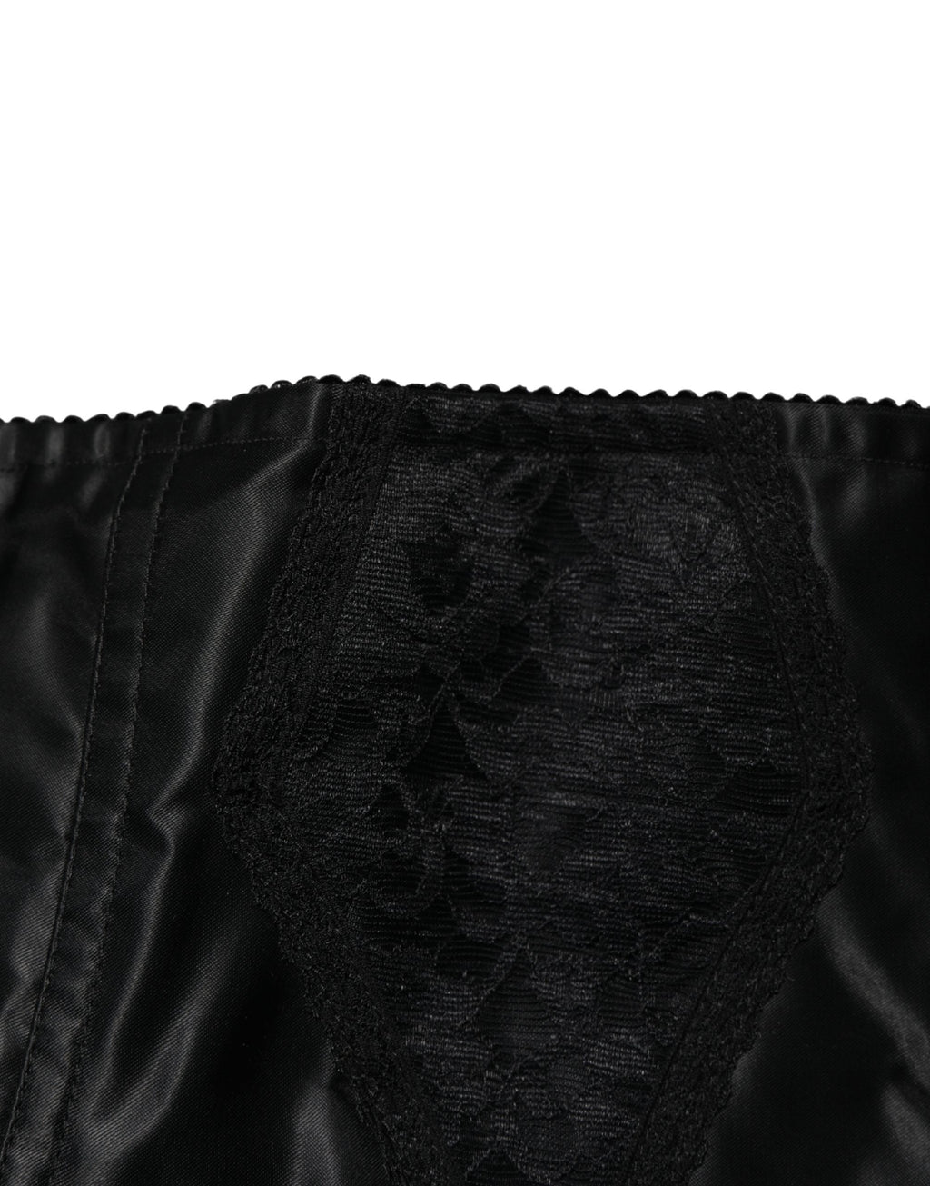 Black Silk Blend High Waist Girdle Panty Underwear