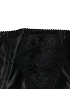 Black Silk Blend High Waist Girdle Panty Underwear