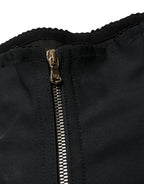 Black Silk Blend High Waist Girdle Panty Underwear