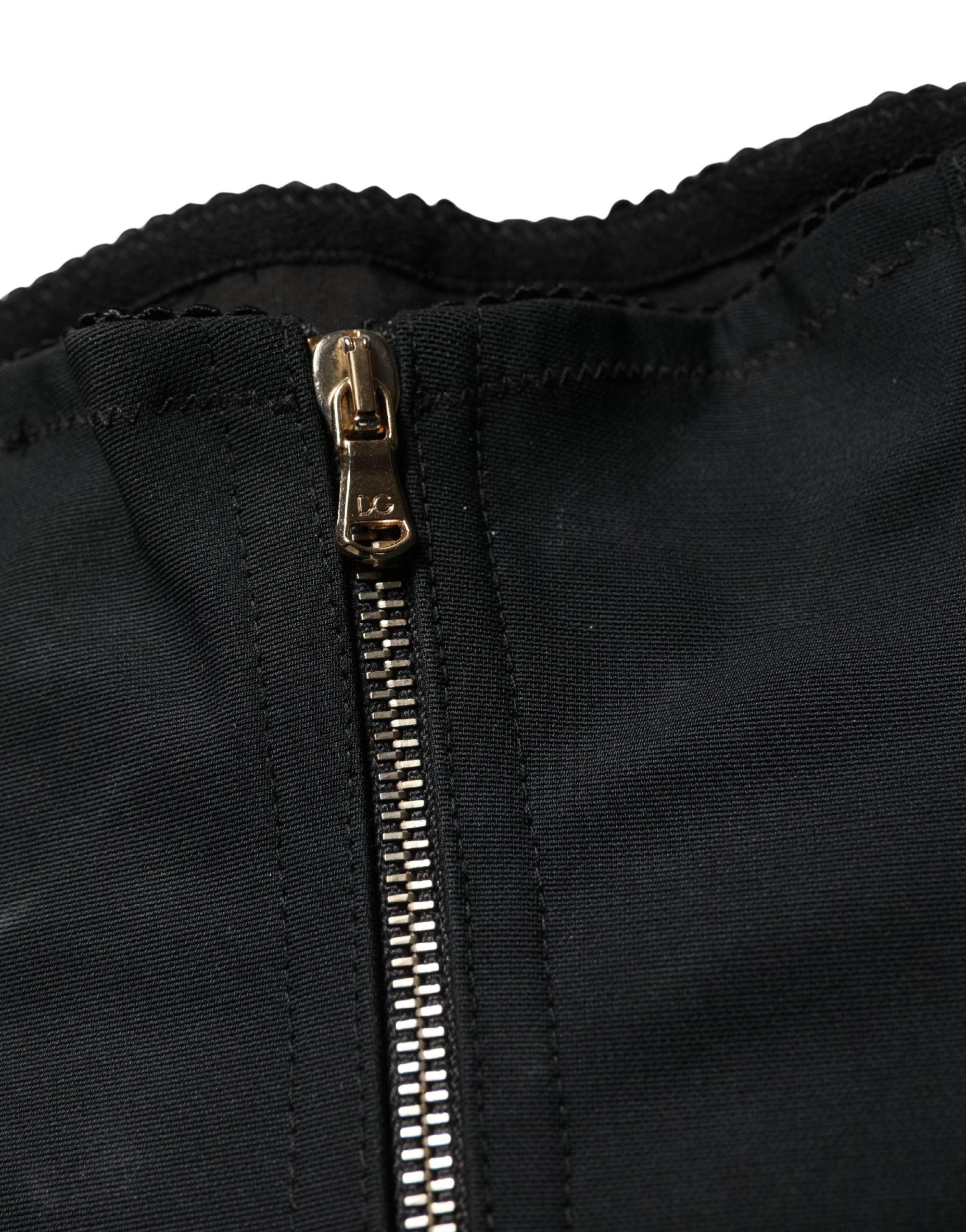 Black Silk Blend High Waist Girdle Panty Underwear