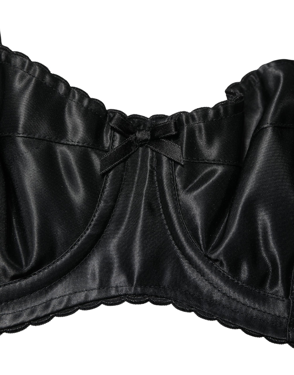 Black Semi-Pad Underwire Balconette Bra Underwear