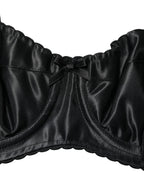 Black Semi-Pad Underwire Balconette Bra Underwear