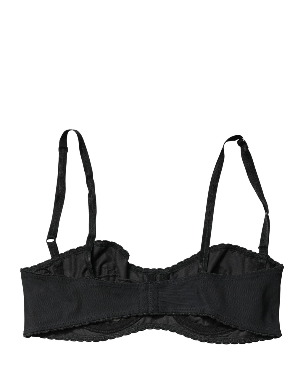 Black Semi-Pad Underwire Balconette Bra Underwear