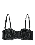 Black Semi-Pad Underwire Balconette Bra Underwear