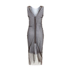 Brown Polyamide Casual Dress