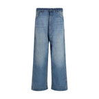 Blue Cotton Relaxed Fit Jeans