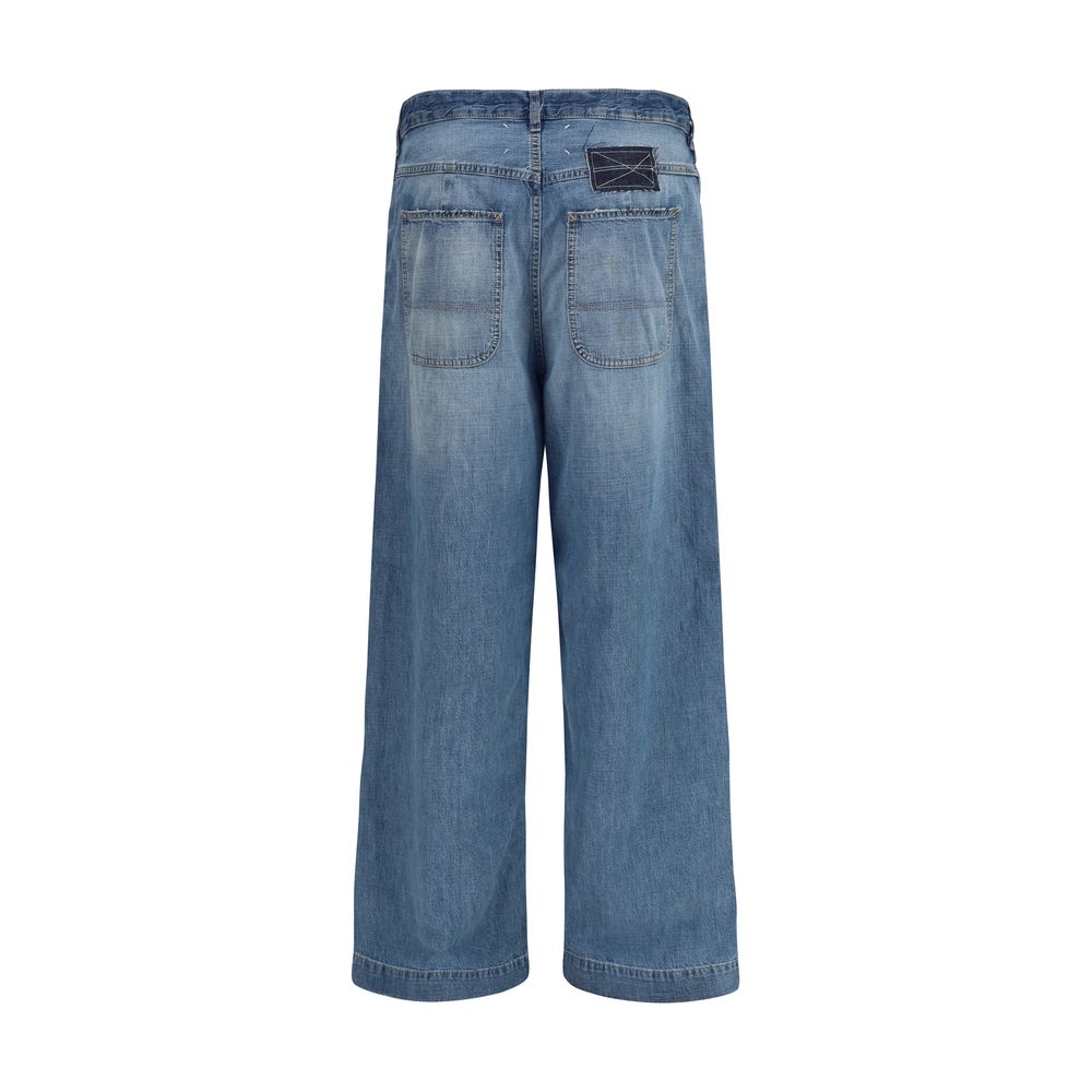 Blue Cotton Relaxed Fit Jeans