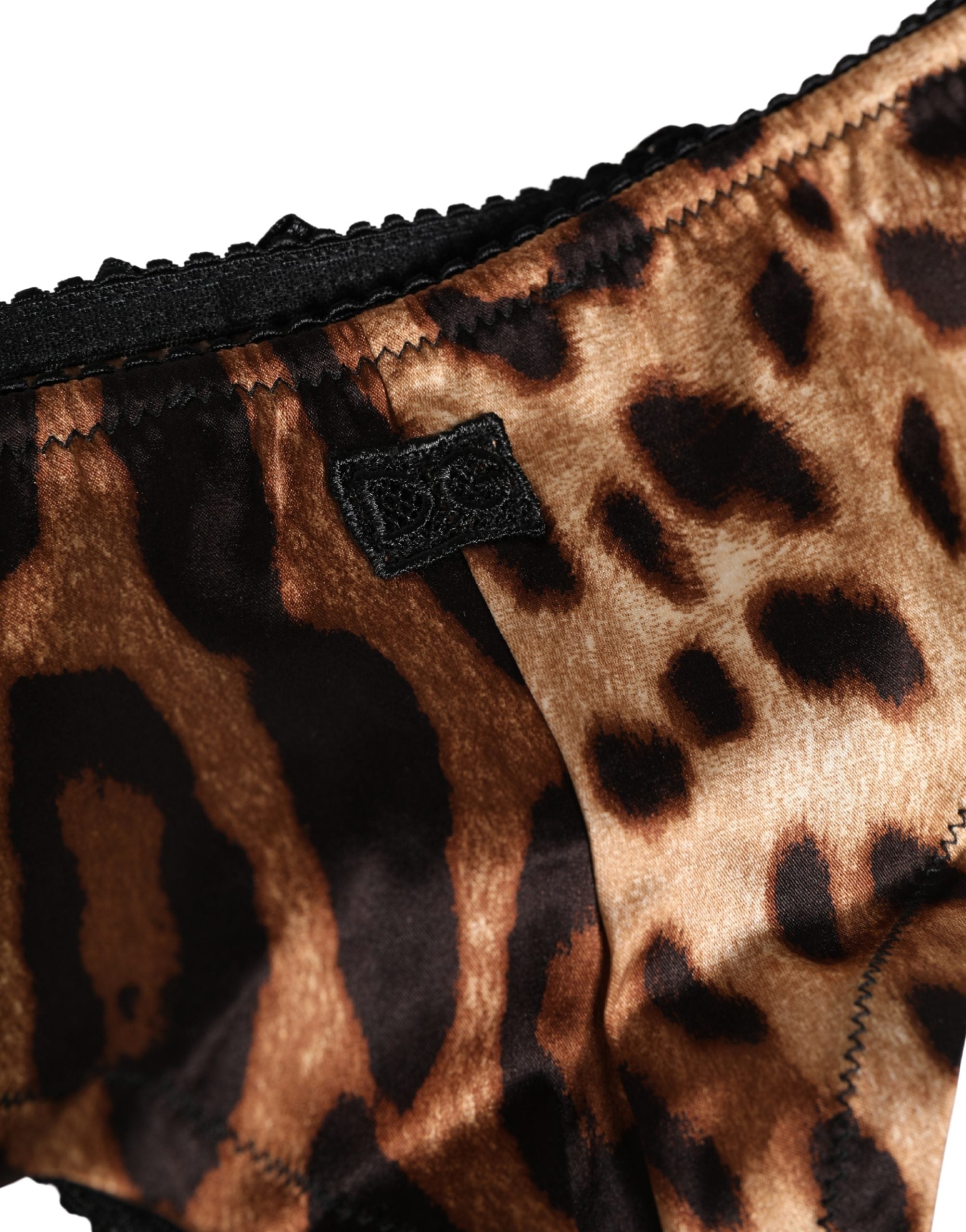 Black Brown Leopard Mid Waist Brief Panty Underwear