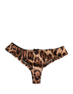 Black Brown Leopard Mid Waist Brief Panty Underwear