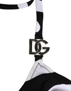 Black White Zebra Bikini Top Bottom Swimwear