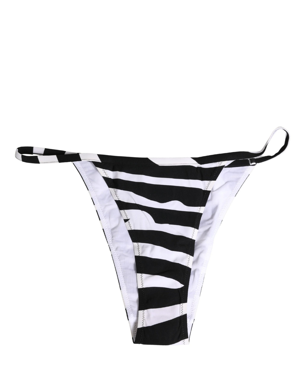Black White Zebra Bikini Top Bottom Swimwear