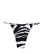 Black White Zebra Bikini Top Bottom Swimwear