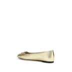 Gold Calf Leather Bos Taurus Ballet Flats