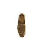 Beige Calf Leather Bos Taurus Slip-On Loafers