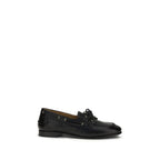Black Buffalo Leather Slip-On Loafers