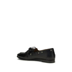 Black Buffalo Leather Slip-On Loafers