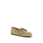 Beige Calf Leather Bos Taurus Slip-On Loafers