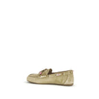 Beige Calf Leather Bos Taurus Slip-On Loafers