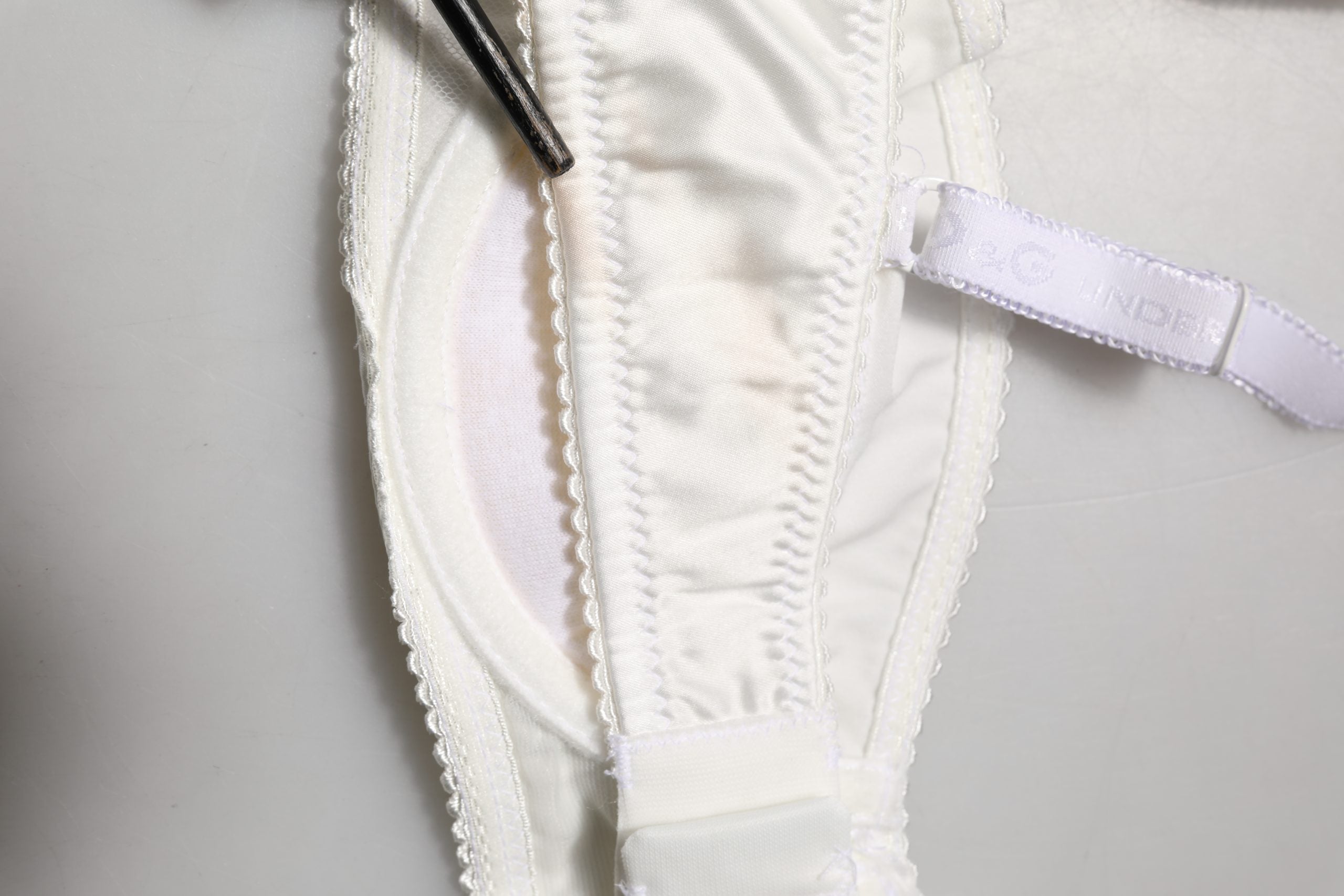 White Semi-Pad Underwire Balconette Bra Underwear