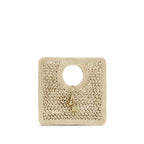 Beige Raffia Handbag