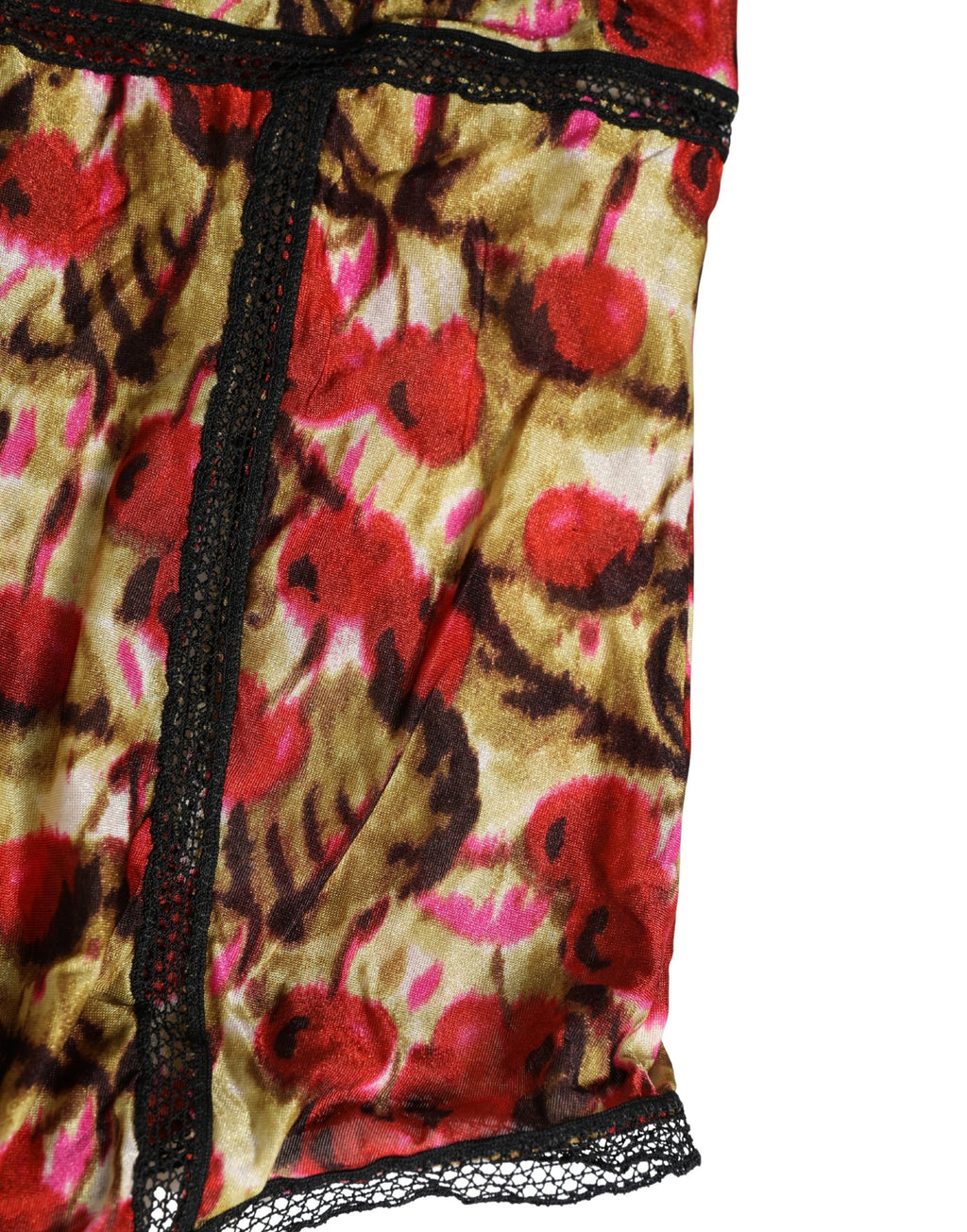 Multicolor CherryPrint Lace Bodysuit Underwear