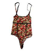Multicolor CherryPrint Lace Bodysuit Underwear