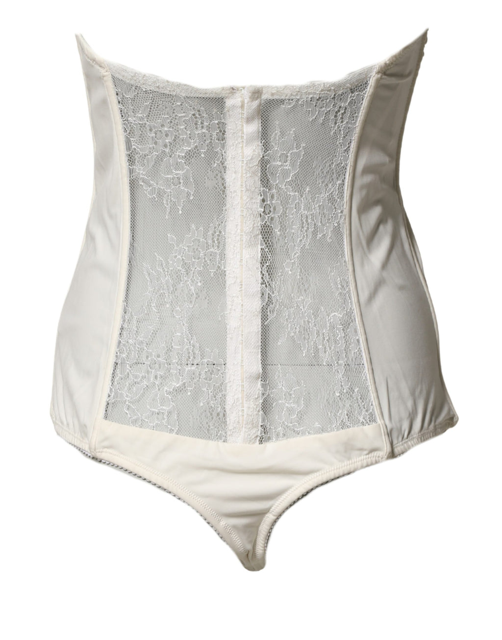 Off White Strapless One Piece Swimsuit Swimwear