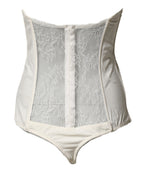 Off White Strapless One Piece Swimsuit Swimwear