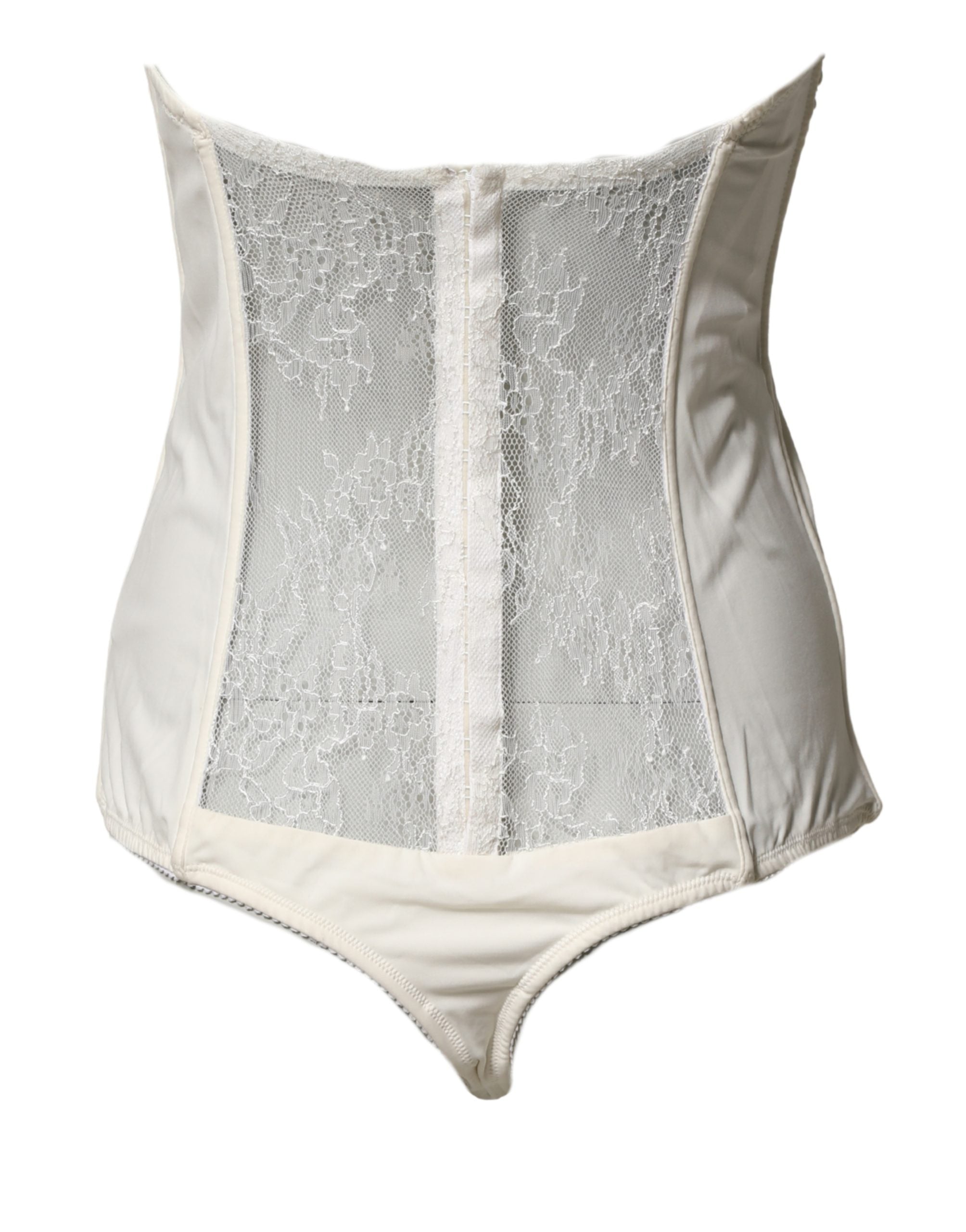 Off White Strapless One Piece Swimsuit Swimwear