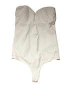 Off White Strapless One Piece Swimsuit Swimwear