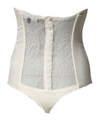 Off White Strapless One Piece Swimsuit Swimwear