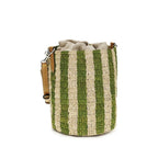 Bicolor Raffia Backet Bag