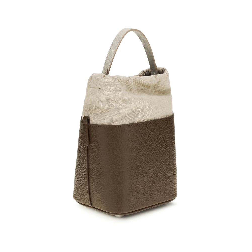 Brown Calf Leather Bos Taurus Backet Bag