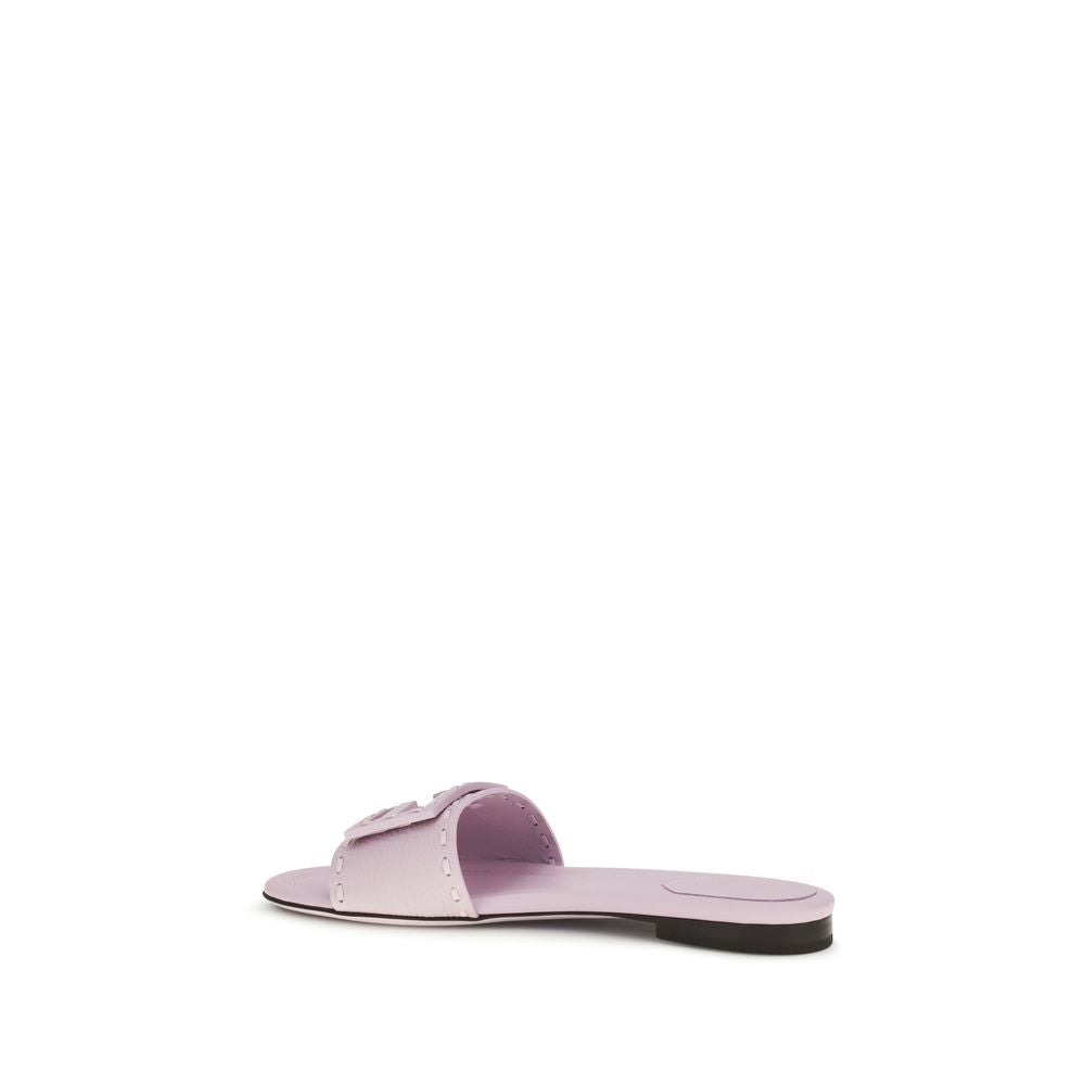 Multicolor Calf Leather Bos Taurus Flat Sandals