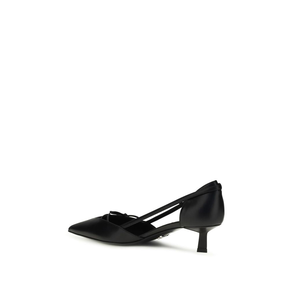 Black Goatskin High Heel Pumps