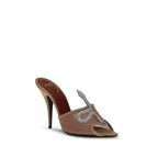 Multicolor Goatskin Stiletto Heel Sandals