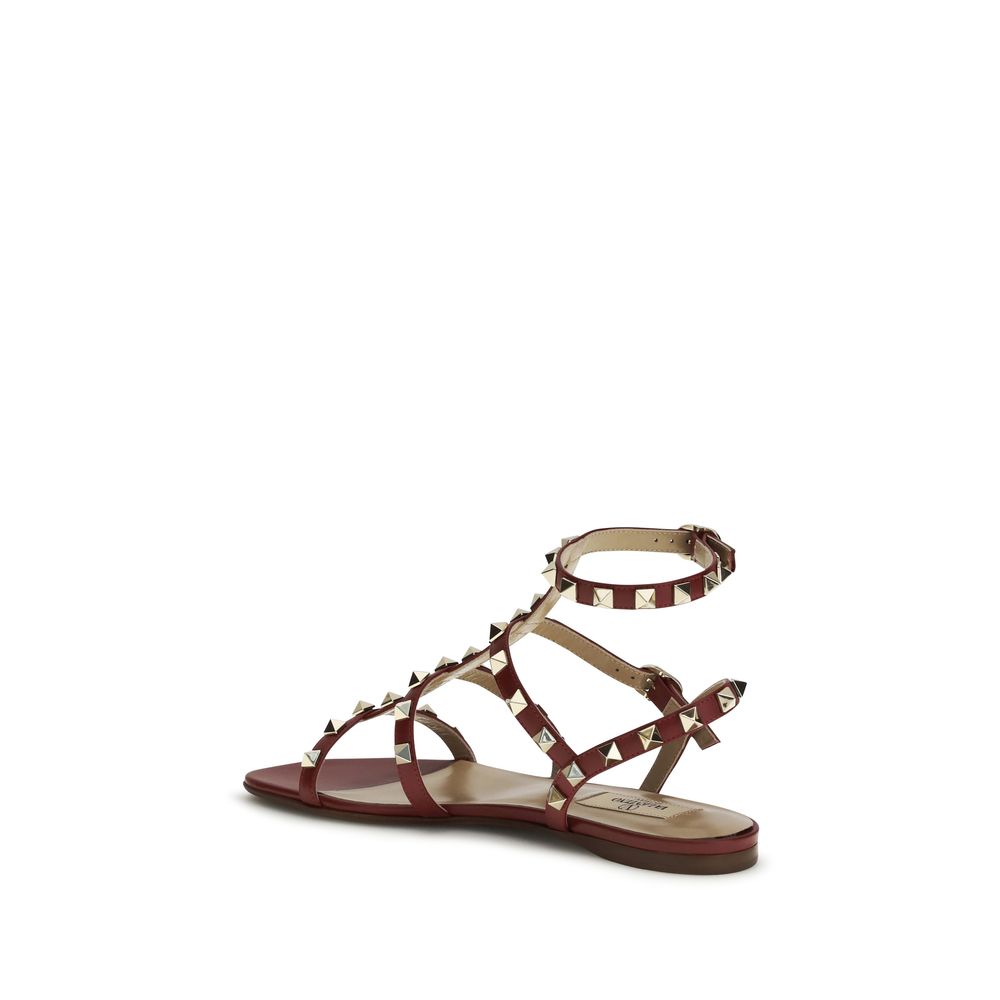 Brown Calf Leather Bos Taurus Strap-On Sandals