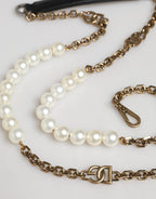 Black Leather Gold Chain Bag Accessory Shoulder Strap