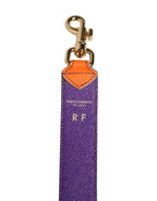 Orange Purple Calf Leather Bag Accessory  Shoulder Strap