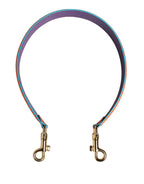 Orange Purple Calf Leather Bag Accessory  Shoulder Strap