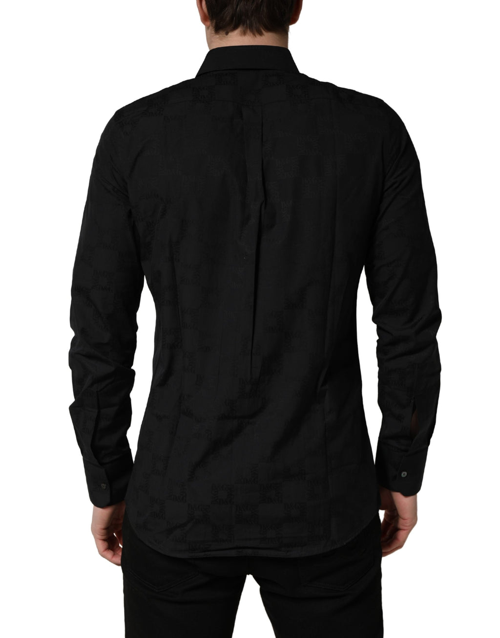 Black MARTINI Cotton Slim Dress Formal Shirt