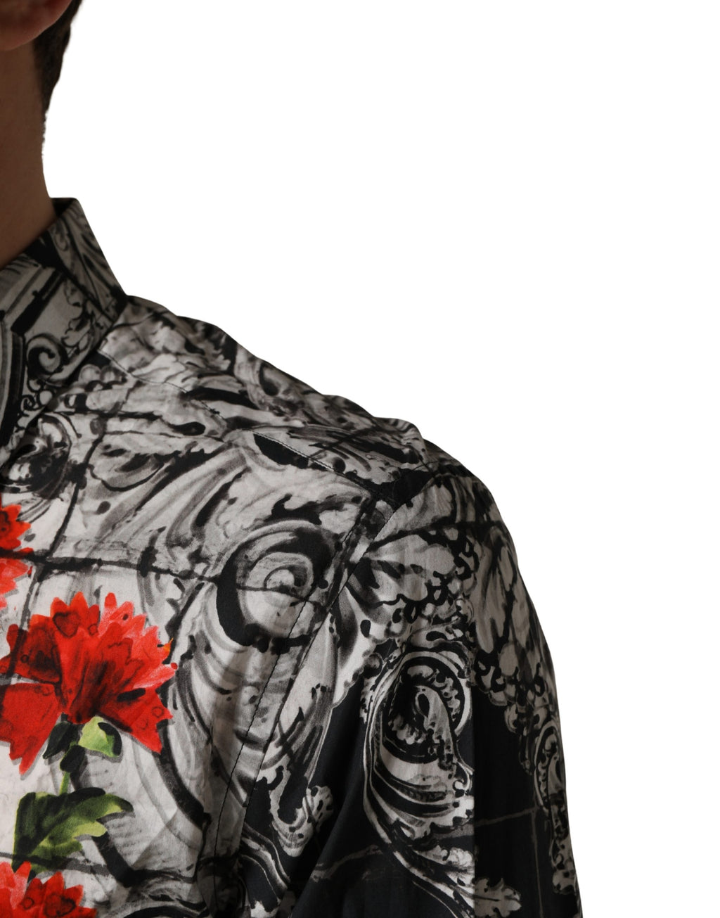 Multicolor Floral Bull Collared Men Dress Shirt