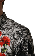 Multicolor Floral Bull Collared Men Dress Shirt