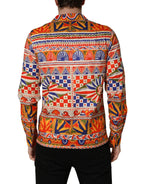 Multicolor Sicilian Carretto Twill Cotton Men Shirt