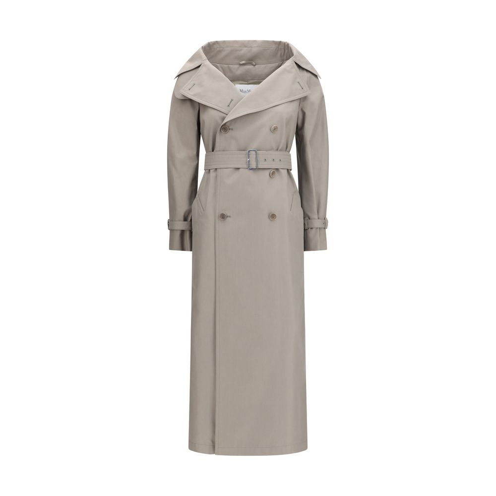 Gray Cotton Trench Coat