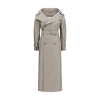 Gray Cotton Trench Coat