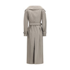 Gray Cotton Trench Coat