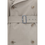 Gray Cotton Trench Coat