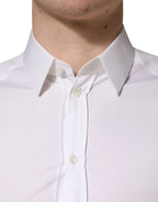 White Cotton Short Sleeves Button Down Shirt