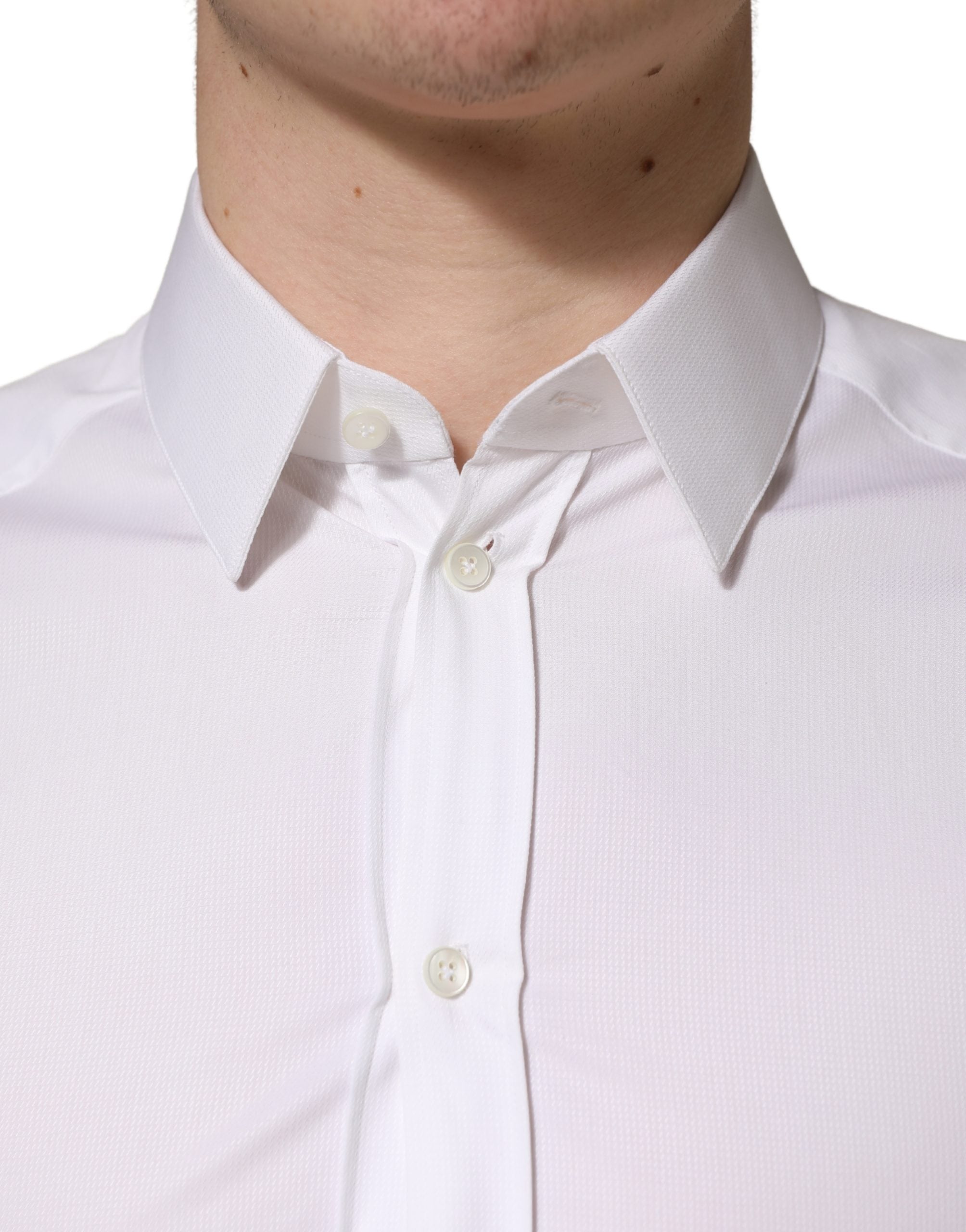 White Cotton Short Sleeves Button Down Shirt